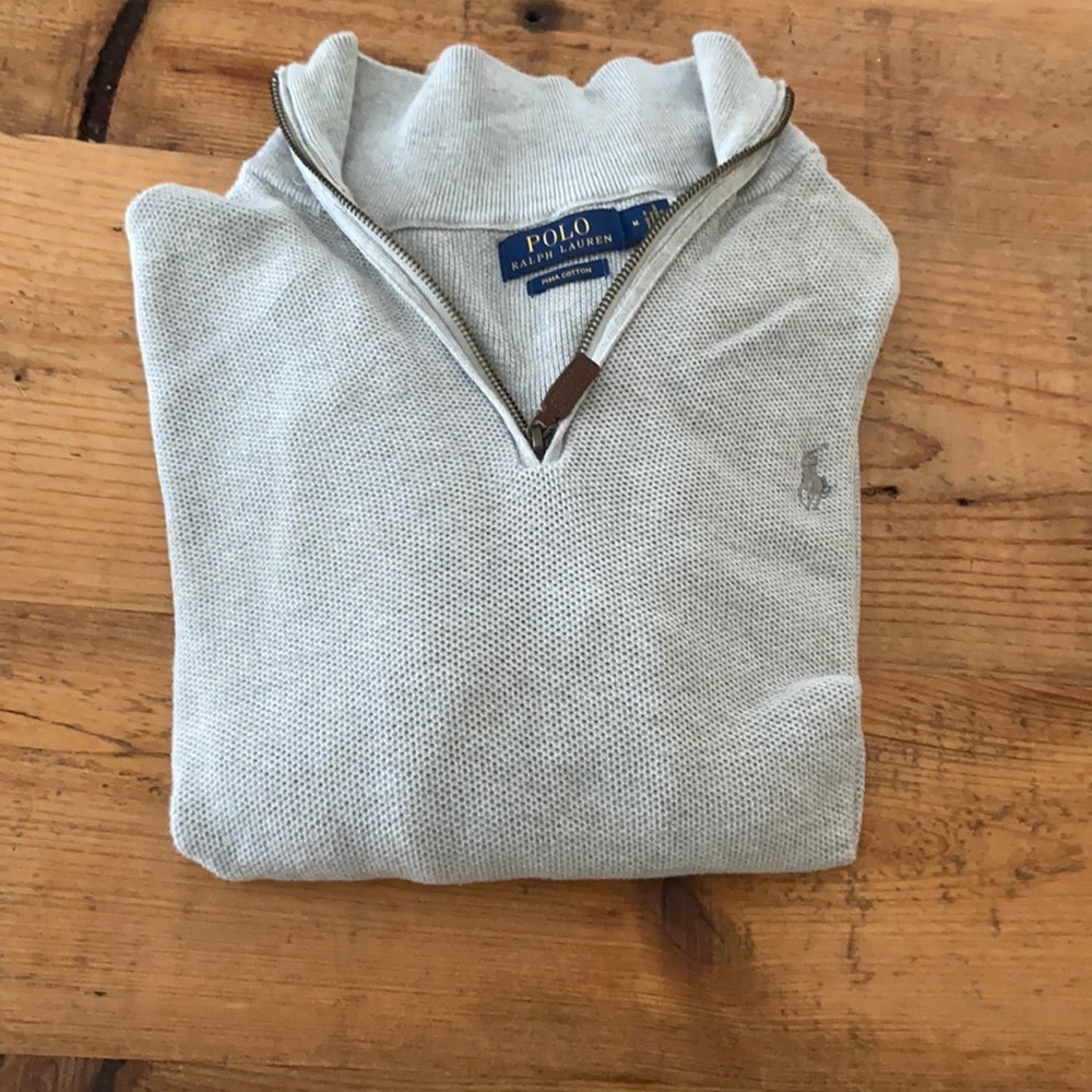 Men’s M Pima Cotton Ralph Lauren 1/4 zip sweater